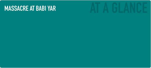 AT A GLANCE MASSACRE AT BABI YAR